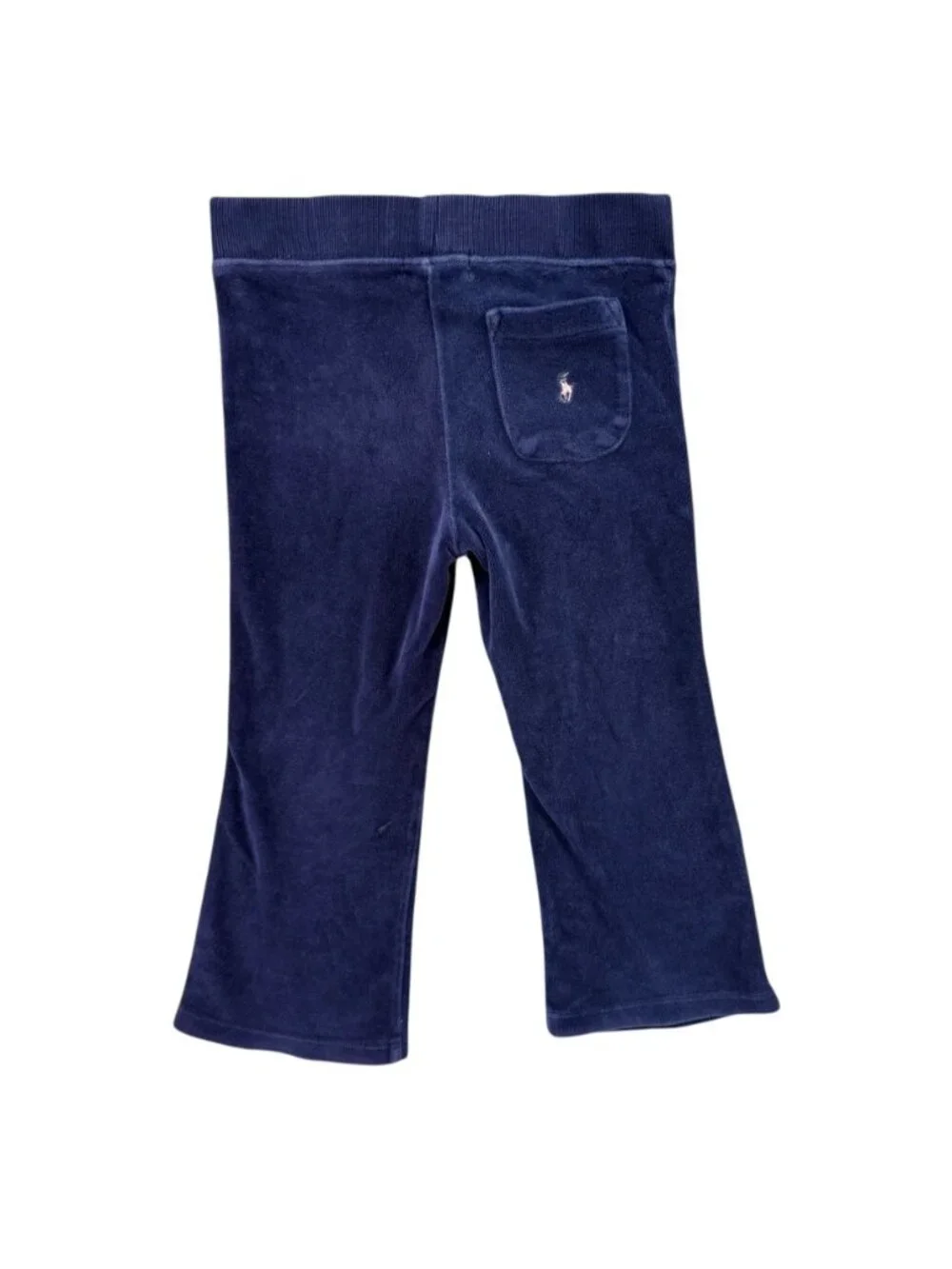 Ralph Lauren Terry Pants Girls Navy Blue Wide Leg Drawstring Casual Size 4T